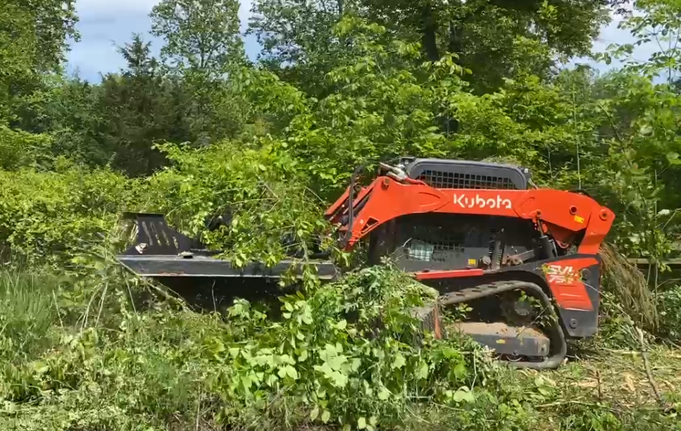 Land clearing and bush hogging services in Central NC